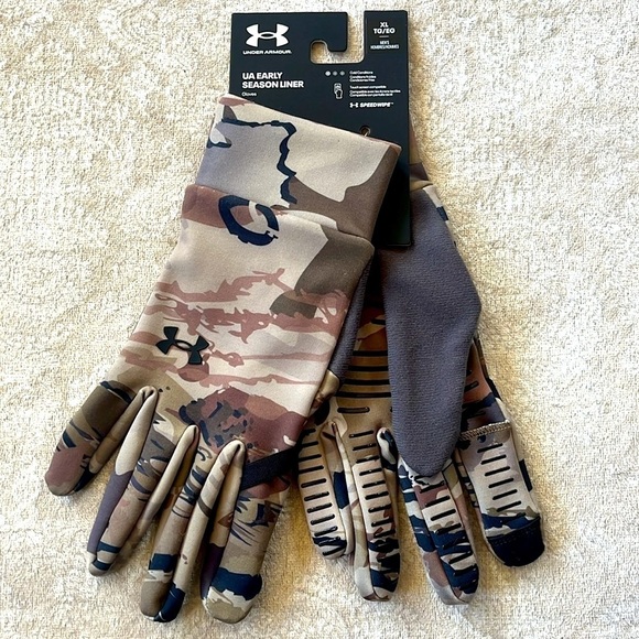 Brand New Under Armour Men’s Early Season Liner Camo Hunting Touchscreen Gloves - Picture 15 of 15